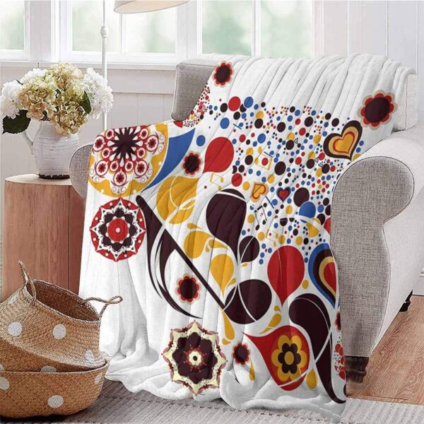 Music Notes Fleece Blanket Sherpa Blanket