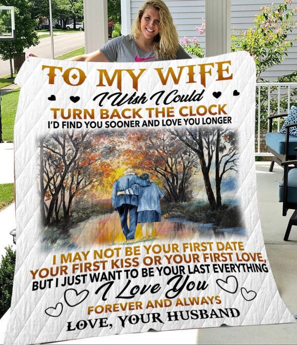 To My Wife Fleece Blanket Sherpa Blanket
