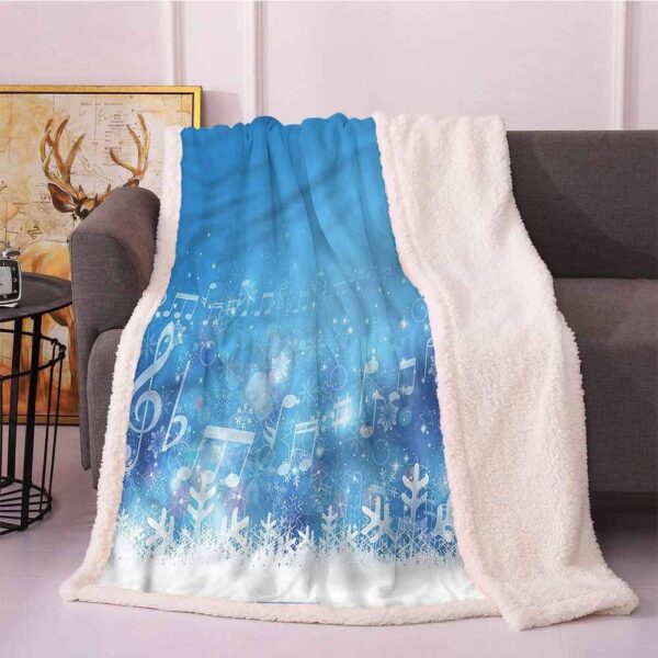 Music Notes Fleece Blanket Sherpa Blanket