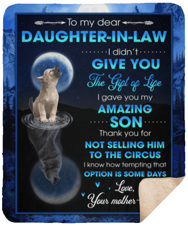 To My Daughter In Law Fleece Blanket Sherpa Blanket