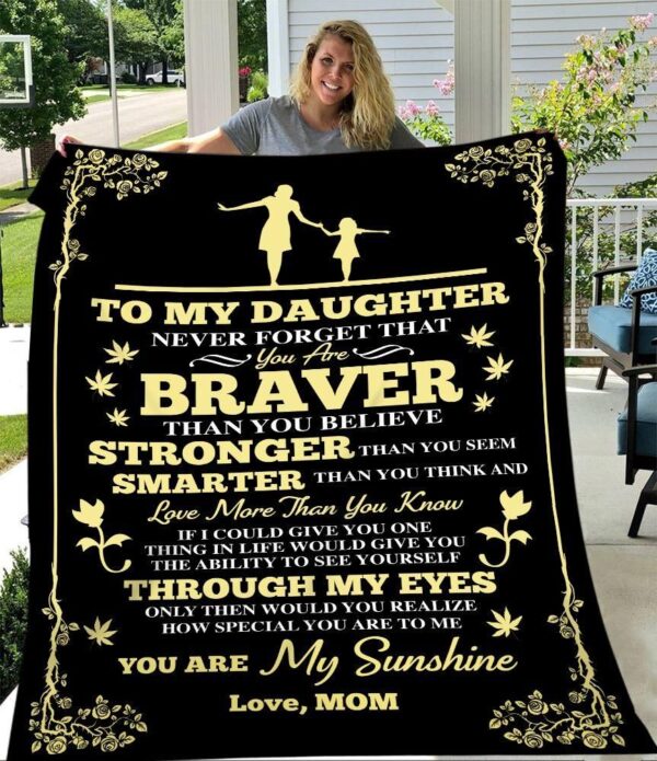 To My Daughter Fleece Blanket Sherpa Blanket