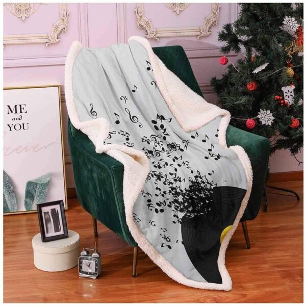 Music Notes Fleece Blanket Sherpa Blanket