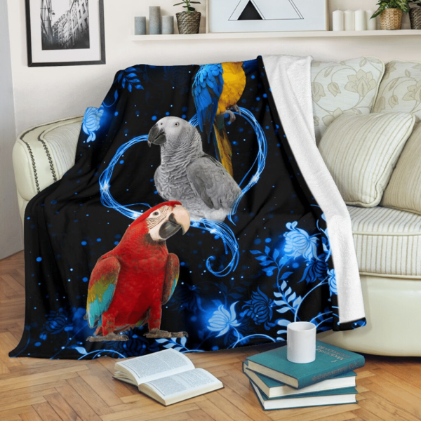 Parrots Fleece Blanket Sherpa Blanket