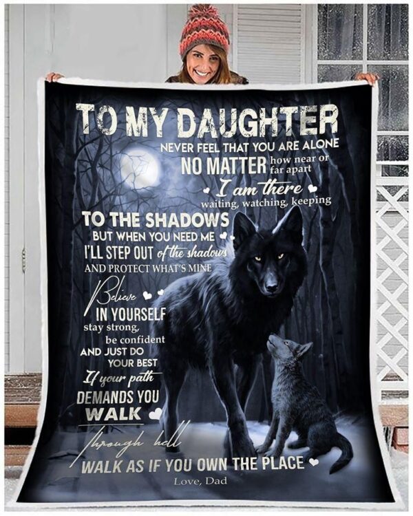 To My Daughter Fleece Blanket Sherpa Blanket