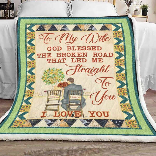 To My Wife Fleece Blanket Sherpa Blanket