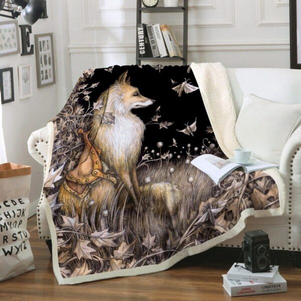 Fox Fleece Blanket Sherpa Blanket