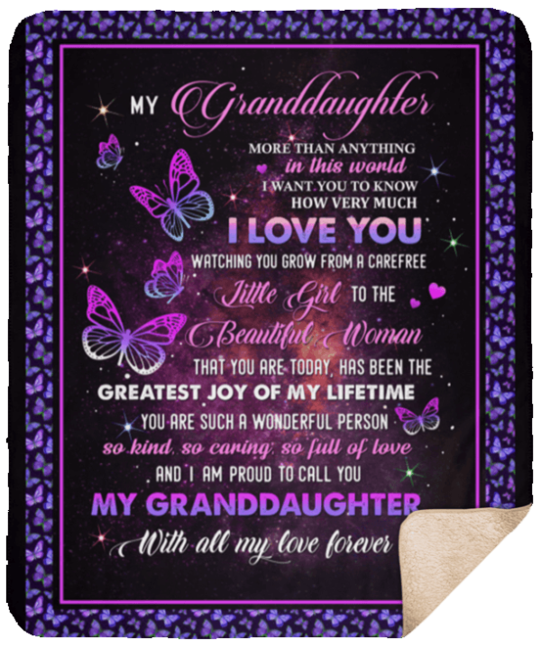 My Granddaughter Fleece Blanket Sherpa Blanket