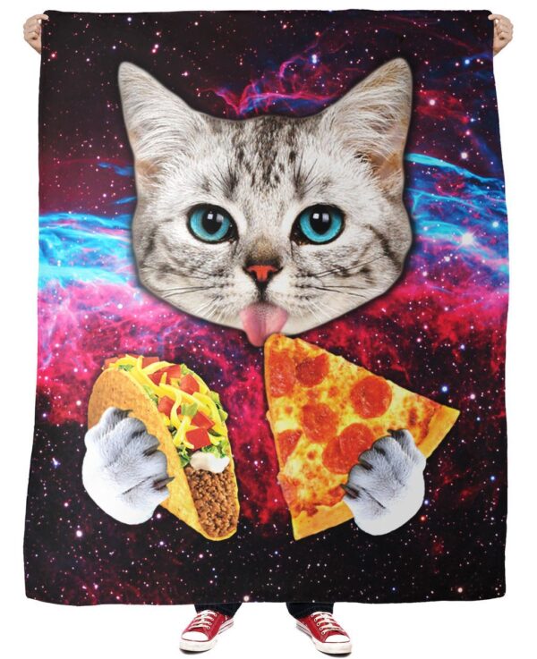Taco Cat Fleece Blanket Sherpa Blanket