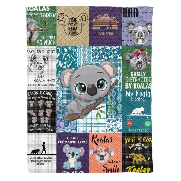 Koala Fleece Blanket Sherpa Blanket