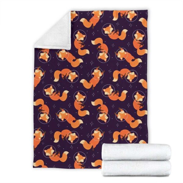 Fox (4) Fleece Blanket Sherpa Blanket