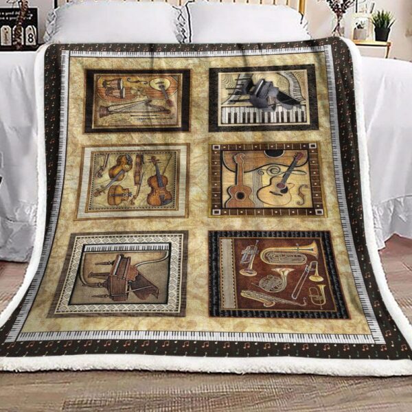 Music Fleece Blanket Sherpa Blanket