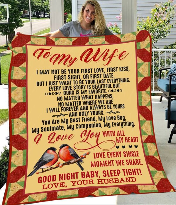 To My Wife Fleece Blanket Sherpa Blanket