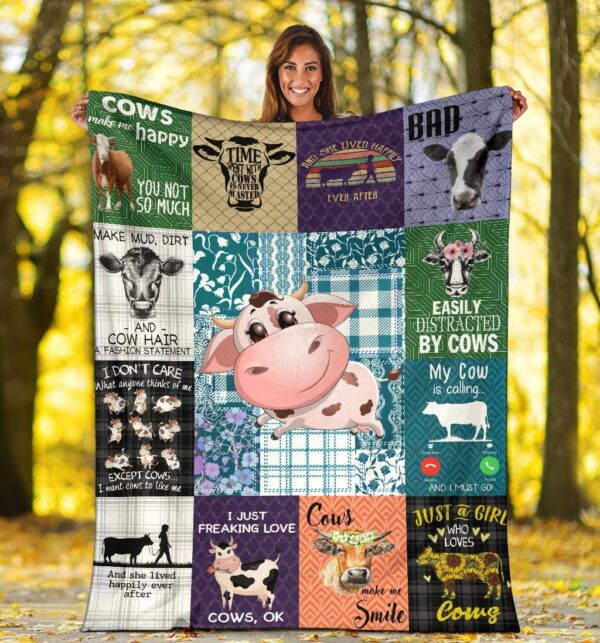 Cow Fleece Blanket Sherpa Blanket