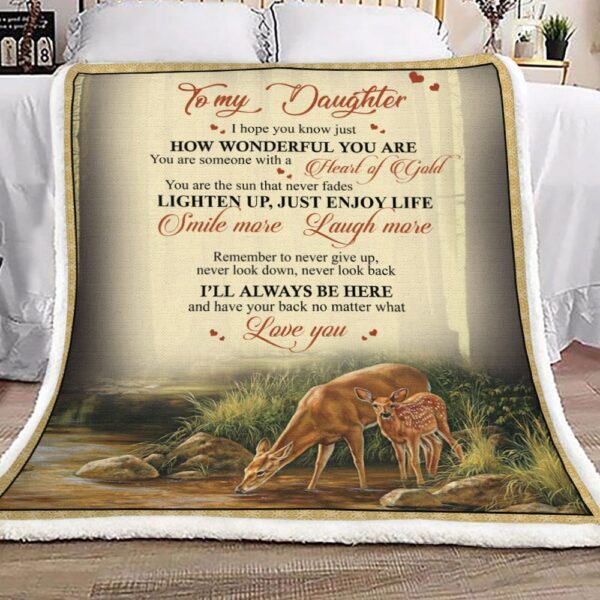 Daughter Never Give Up Home Garden Linens Fleece Blanket Sherpa Blanket
