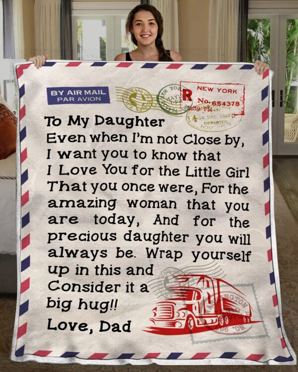 To My Daughter Fleece Blanket Sherpa Blanket