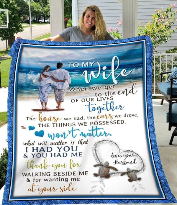 To My Wife Fleece Blanket Sherpa Blanket