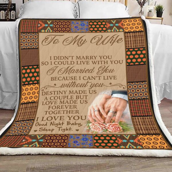To My Wife Fleece Blanket Sherpa Blanket