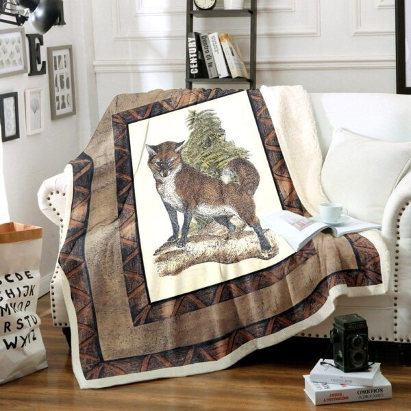 Fox Fleece Blanket Sherpa Blanket