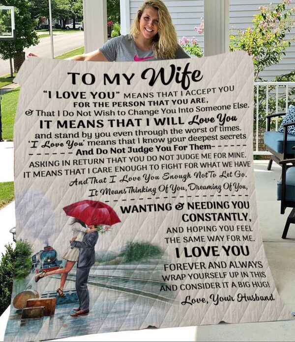 To My Wife Fleece Blanket Sherpa Blanket