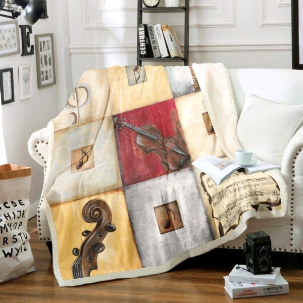 Music Fleece Blanket Sherpa Blanket