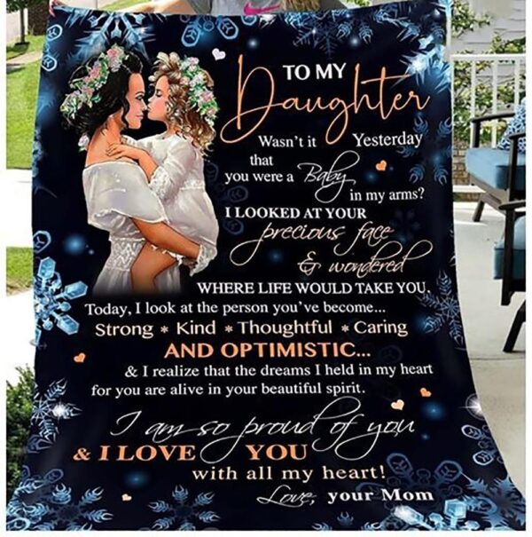 To My Daughter Fleece Blanket Sherpa Blanket