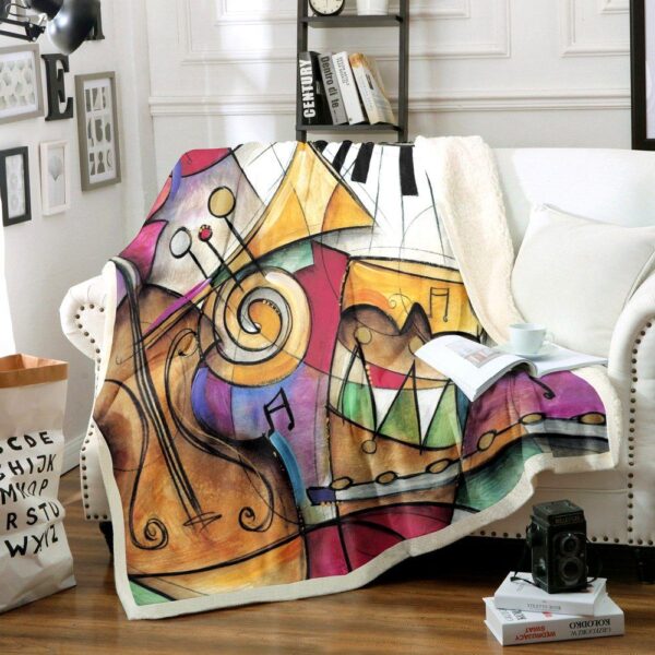 Music Fleece Blanket Sherpa Blanket