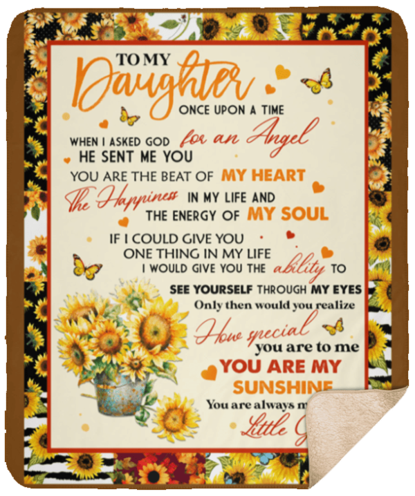 To My Daughter Fleece Blanket Sherpa Blanket