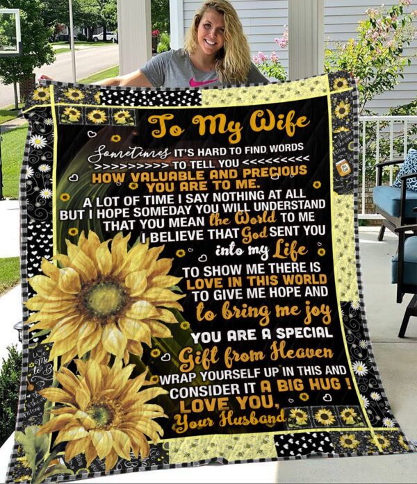To My Wife Fleece Blanket Sherpa Blanket
