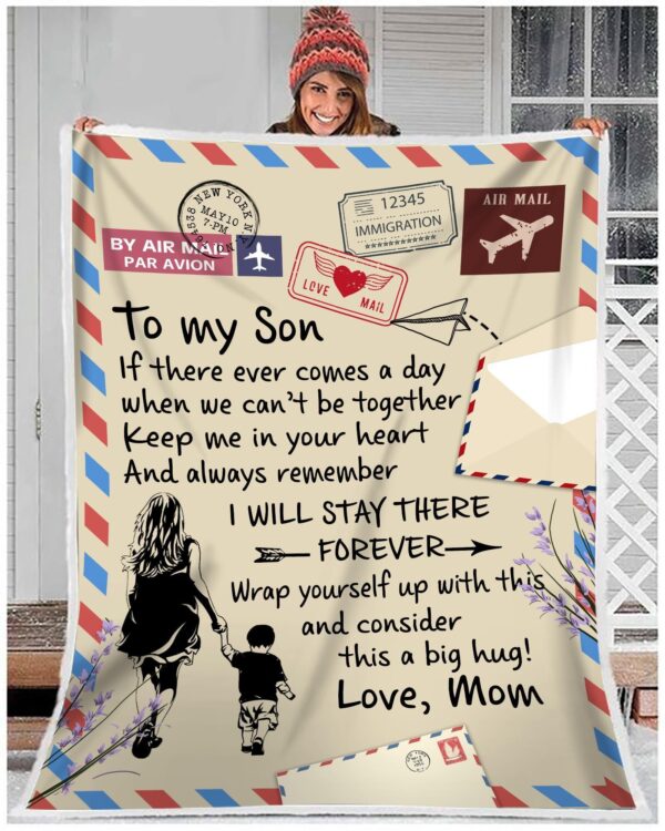 To My Son Fleece Blanket Sherpa Blanket