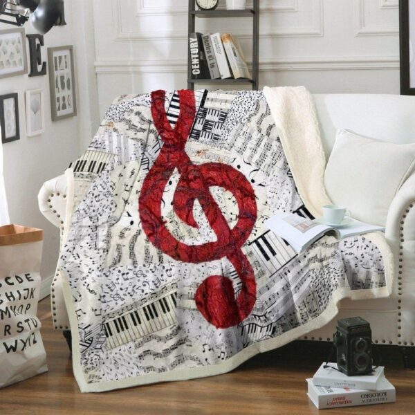 Music Fleece Blanket Sherpa Blanket
