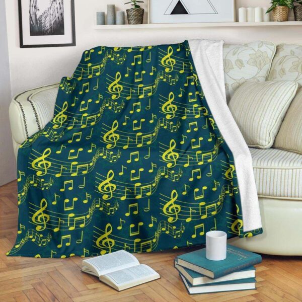 Music Note Fleece Blanket Sherpa Blanket