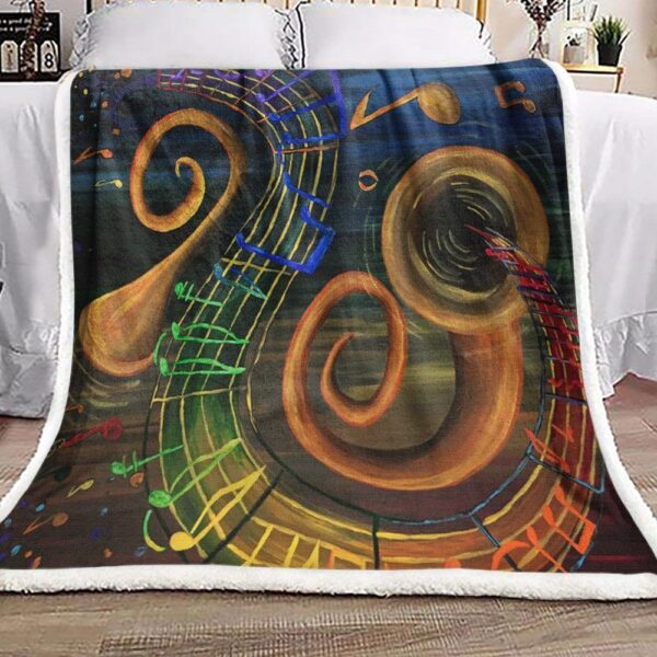 The Art Of Music Fleece Blanket Sherpa Blanket