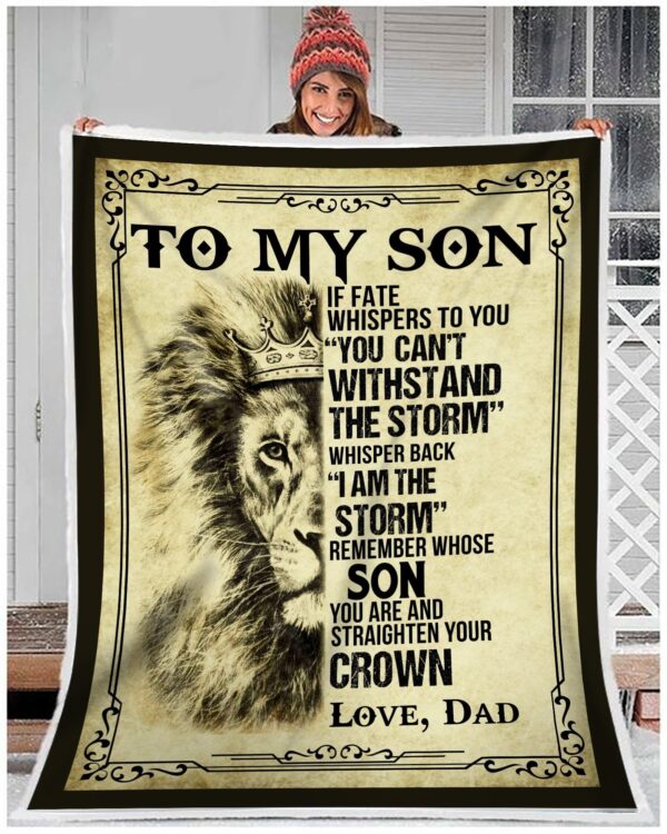 To My Son Fleece Blanket Sherpa Blanket