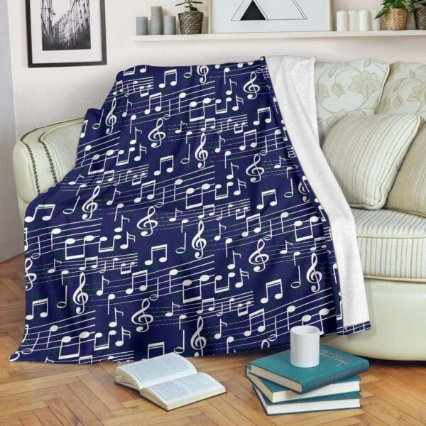 Music Note Fleece Blanket Sherpa Blanket