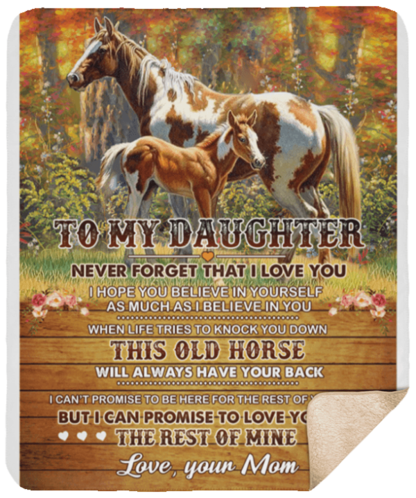 To My Daughter Fleece Blanket Sherpa Blanket