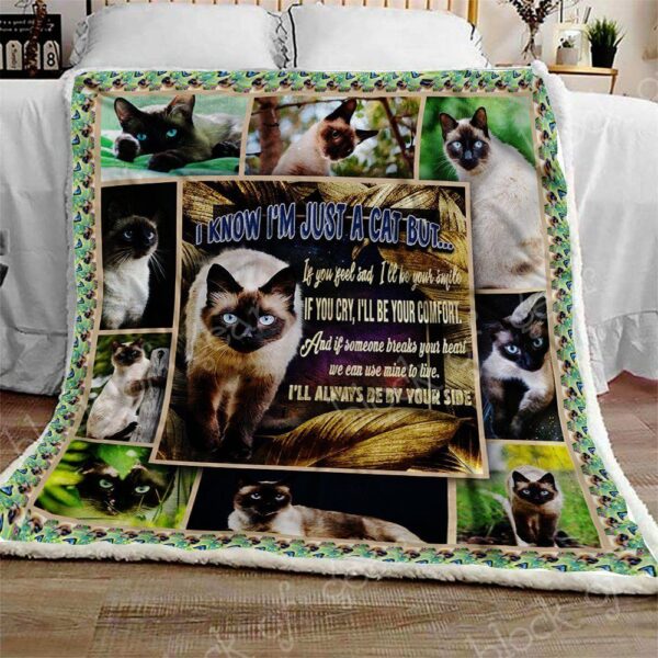 Siamese Cat Fleece Blanket Sherpa Blanket