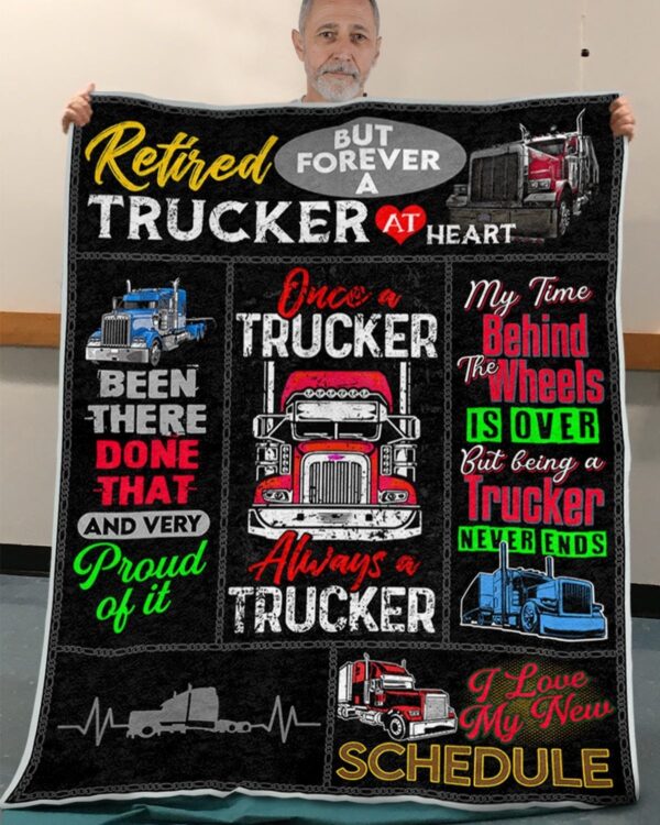 Trucker Fleece Blanket Sherpa Blanket