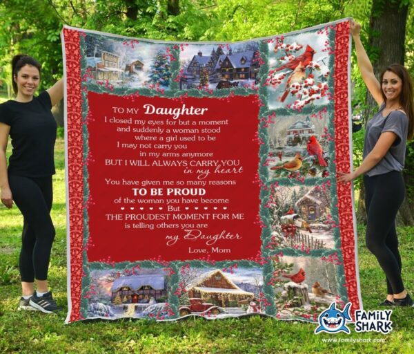 To My Daughter Fleece Blanket Sherpa Blanket