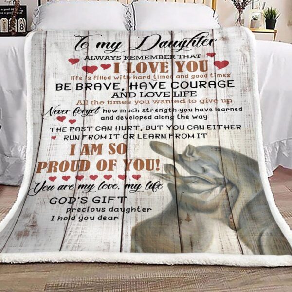 Kangaroo To My Daughter Fleece Blanket Sherpa Blanket