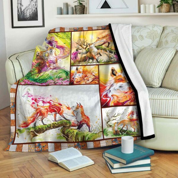 Fox Fleece Blanket Sherpa Blanket