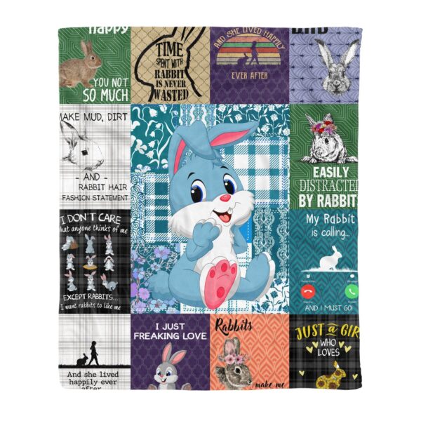 Rabbit Fleece Blanket Sherpa Blanket