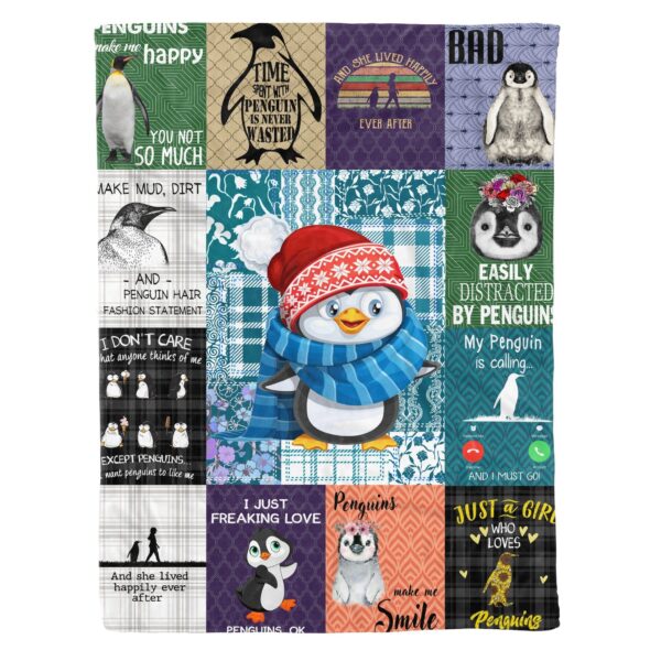 Penguin Fleece Blanket Sherpa Blanket