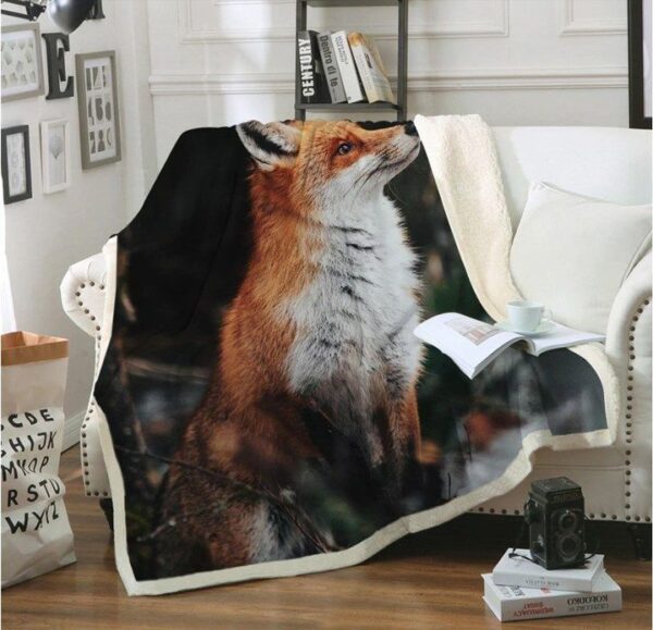 Fox Fleece Blanket Sherpa Blanket