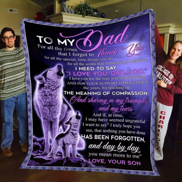 To my Dad Fleece Blanket Sherpa Blanket