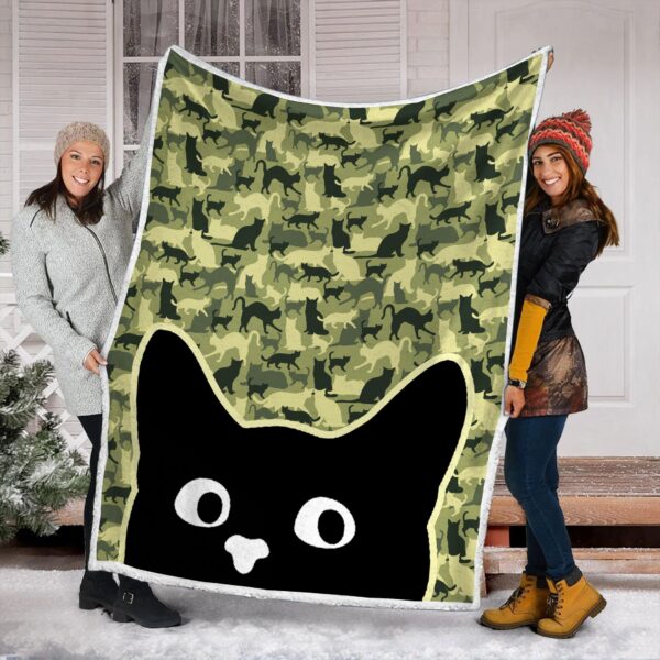 Cat Fleece Blanket Sherpa Blanket