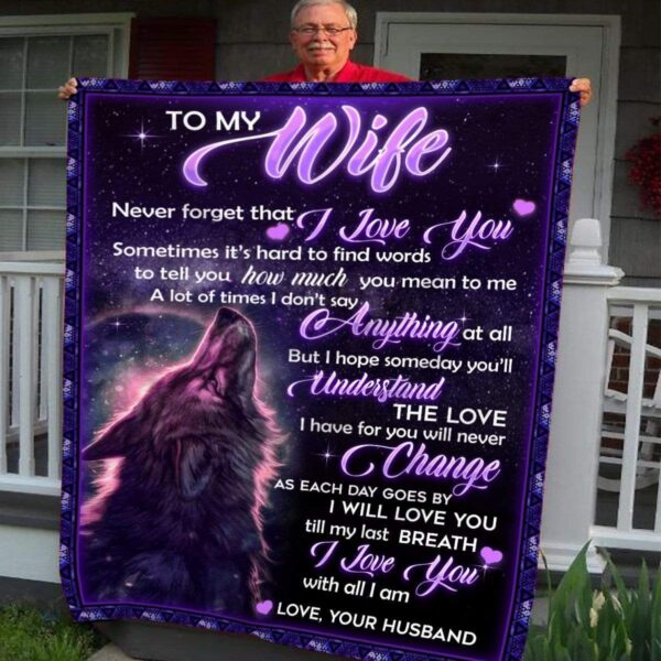 To My Wife Fleece Blanket Sherpa Blanket