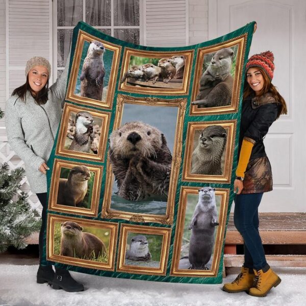 Otters Fleece Blanket Sherpa Blanket