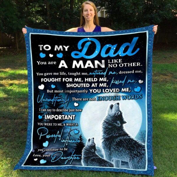 To My Dad Fleece Blanket Sherpa Blanket