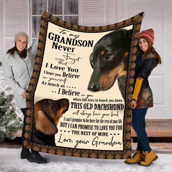 To My Grandson Fleece Blanket Sherpa Blanket
