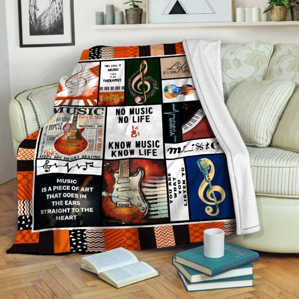 Music Fleece Blanket Sherpa Blanket